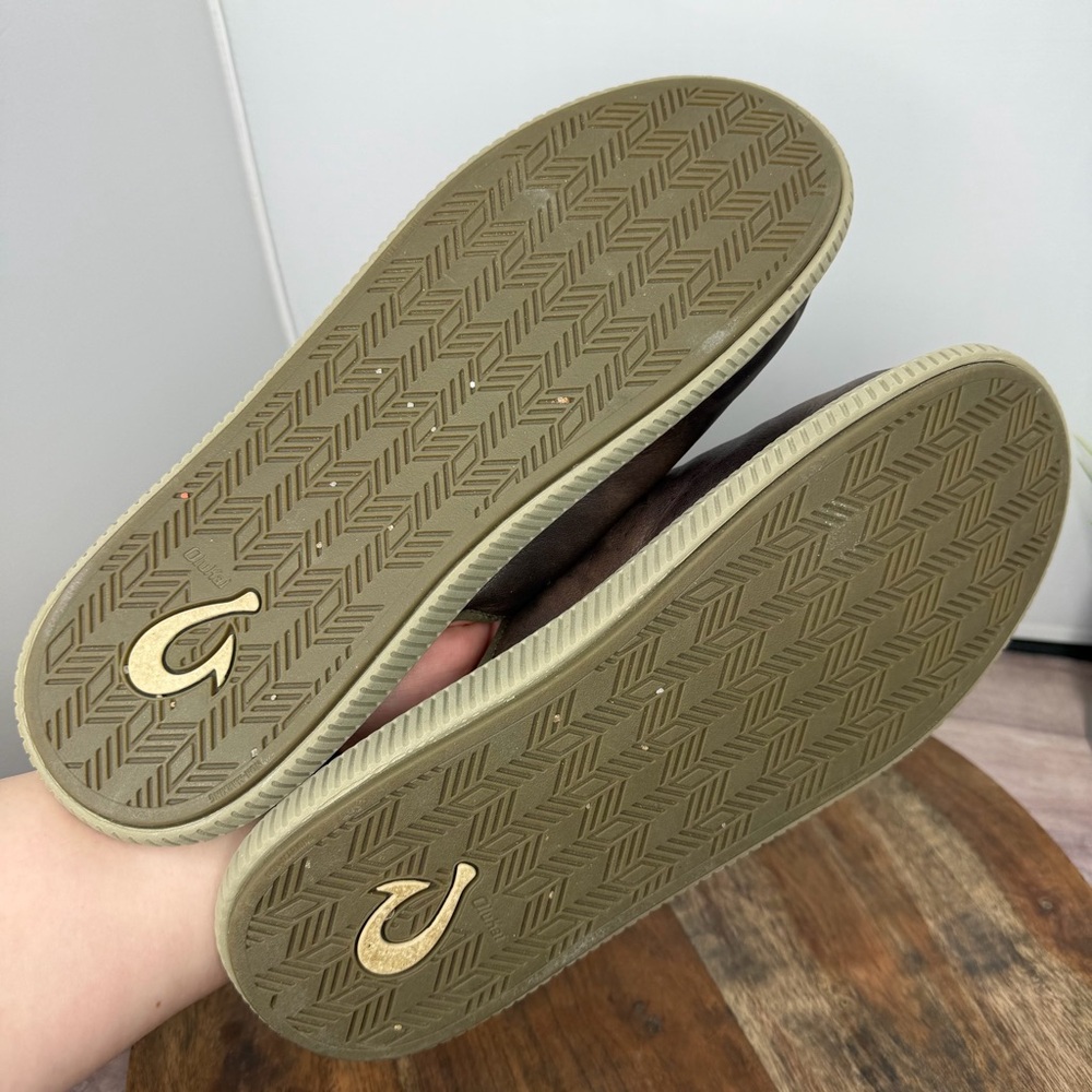 OluKai Mua ‘lli Men’s Leather Mule Slipper - Size: 43 - Picture 7 of 9